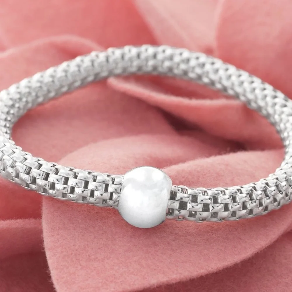 Silpada “Sterling Chic” Sterling Silver Stretch Bracelet B2788